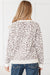 Khaki Leopard Drop Shoulder Chunky Knitted Cardigan Sweater