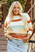 Maglione a blocchi a strisce a strisce a strisce a strisce a scarpe da equipaggio