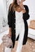 Grey Hollow-out Openwork Knit Cardigan