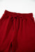 Red Dahlia Textured Loose Fit T Shirt and Drawstring Pants Set