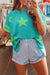 Camiseta de gran tamaño de la estrella de mezclilla de mezclilla de mezclilla aruba