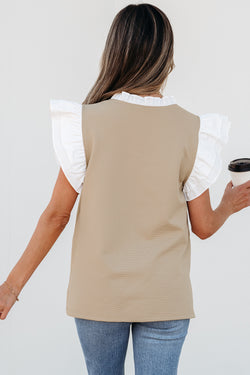 Contrasto kaki pallido V NERCO VUFFED STAFFICATO TOTTO TETTORE