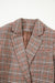 Blazer de collar de solapa de pecho de pecho marrón