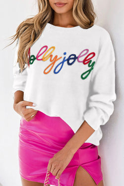 Maglione casual di agrifoglio bianco.
