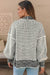 Pink Chunky Waffle Knit Oversized Collar Cardigan