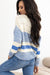 Maglione a manicotto a boccone a blu chiaro