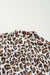 Camisa abotonada de manga corta con estampado de leopardo de talla grande de talla grande