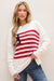 Maglione di spalla per cavo bandiera americana bianca