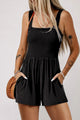 Black Casual Dacchaved Smocking Sleeveless Pomandy