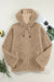 Pale Khaki Fleece zip up up cordon de casse-cordon