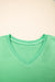 T -spalla a gocce a V Verde Verve Mint e Shorti con cownewwork