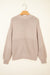 Pergamena con textura mista patchwork maglione a maniche soffice a maglia