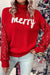 Racing Red Merry Graphic Lanteves de lantejoulas de natal Turtleneck suéter