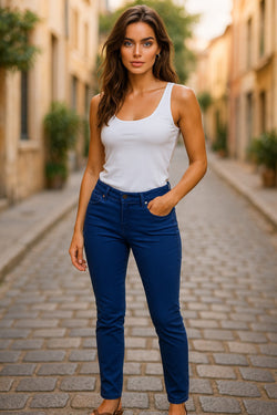 📦 Lot de 25 pantalons pour femmes — jeans mélangés, styles légers et d'été.