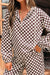 Black Athleisure Checkered 2pcs Pants Set