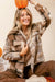 Light French Flannel Plaid Double Slap Pocket Chacket