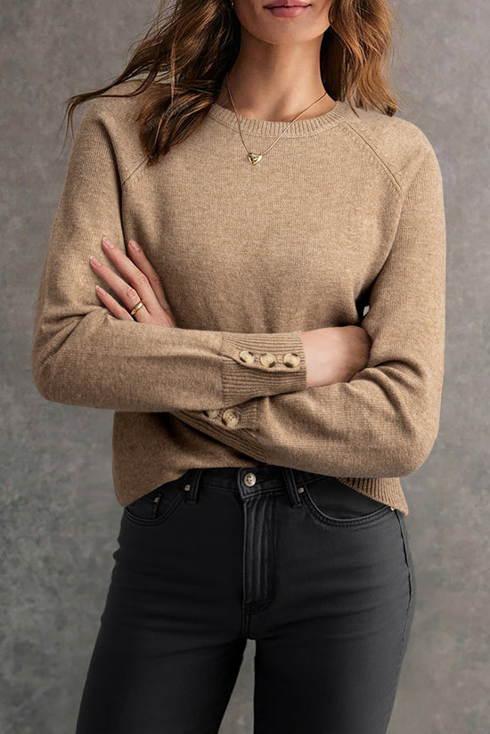 Maglione con manicotto a vescovo a bottino di cammello