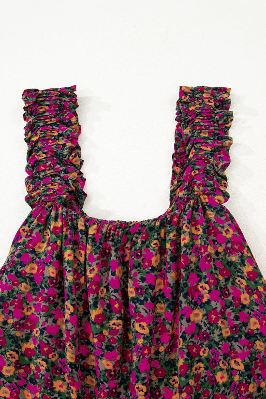 Rose boho tiras frilas tanques florais