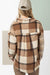 Light French Flannel Plaid Double Slap Pocket Chacket