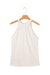 Beige frenchy encaje adornado halter halter camiseta