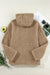 Pale Khaki Fleece zip up up cordon de casse-cordon
