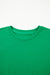 Tee de la tripulación de la tripulación de la llanura de color verde brillante brillante