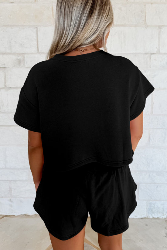 Scept di skort in vita neri da 2 pcs a 2 pezzi