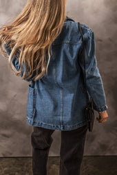 Varela azul Pockets Pockets Collar Collar Denim