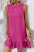 Ashleigh Blue Knot Sbope Back Ruffle Hem Mini Mini Vestido