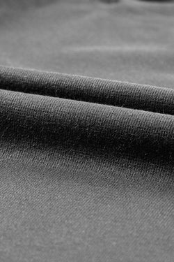 Medium Grey Solid Color 3/4 Sleeve Round Neck Blouse