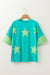 Camiseta de gran tamaño de la estrella de mezclilla de mezclilla de mezclilla aruba