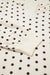 White Polka Dot Print Notched Neck Long Sleeve Top Drawstring Jogger Pants Waffle Knit Lounge Set