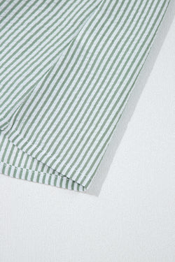 Sky Stripe Stripe Patchwork Crew Neck Topt