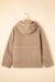 Pale Khaki Fleece zip up up cordon de casse-cordon