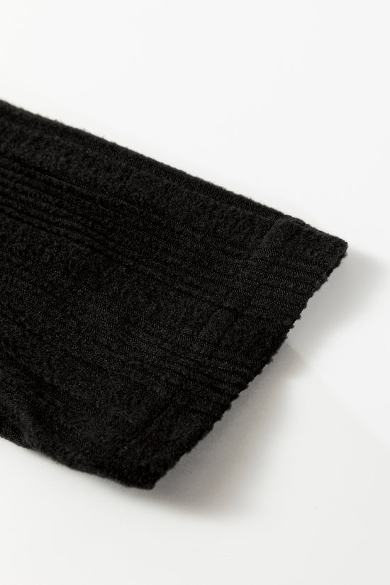 Tampa dianteira aberta aberta com nervuras pretas com bolsos