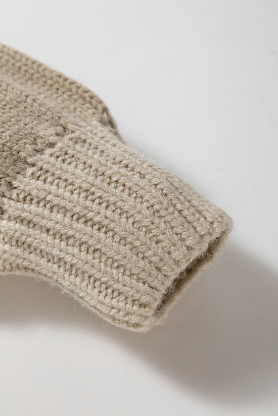 Blocco a strisce Khaki Blocco spazzolato con filo per maglieria per maglia anteriore cardigan