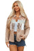 Light French Beige Aztec Quilted Patchwork Western Fashion Jacket