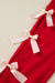 Ensemble sweat-shirt et short en satin avec col rayé rouge Racing