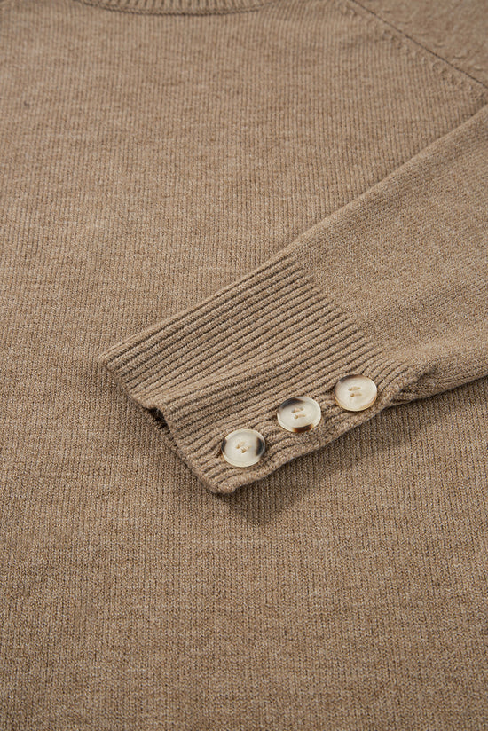 Maglione con manicotto a vescovo a bottino di cammello