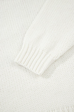 Stivali da fiocco ricamato bianco maglione a goccia grafica