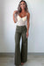 Black 2-Button High Waist Wide Leg Jeans