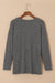 Gray Heather Knit Pocketed Button Front Cardigan
