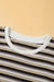 Black Stripe Rainbow Tee Tasseled String Wide Leg Pants Set