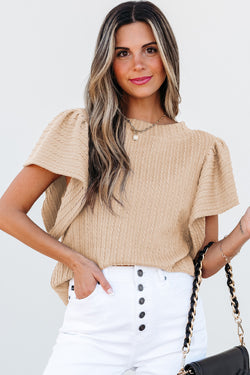 Haut de manche de flottement texturé de couleur unie en greffe