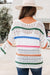 Maglione a maglia a strisce a strisce di colore bianco