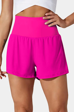 Shorts de natation à gabarits larges à poche rouge rose