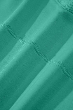 Meadow Mist Green Solid Sole Lo suelto V Neck Media manga y pantalones pantalones cortos