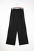 Pantalon droit ample à taille haute élastique rouge vif avec détails plissés