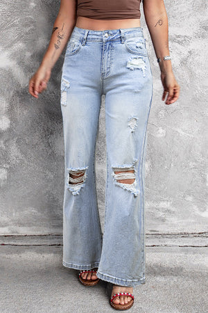 Jeans bagliore in difficoltà di luce vintage blu beau