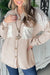 Black Sequin Patch Chacket con cable de bolsillo para el pecho